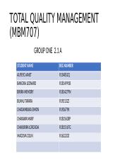 TOTAL QUALITY MANAGEMENT (MBM707) GROUP 1.pptx