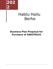 Habtu Haile Business Plan.doc