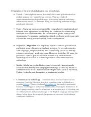 5 Examples of the type of globalization that been chosen.docx