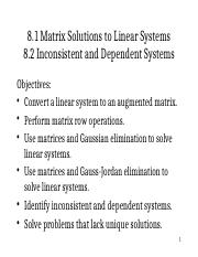 8.1 & 8.2 Matrix Solutions to Linear Systems.pptx