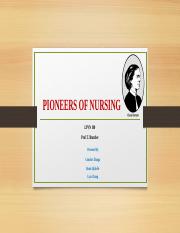 Pionners of Nursing.pptm
