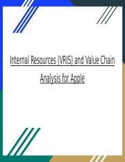 Internal Resources (VRIS) and Value Chain Analysis for Apple.pptx