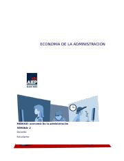 Actividad semana 2 Economia en la Administracion .docx