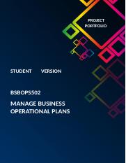 manage business operational plans bsbops502