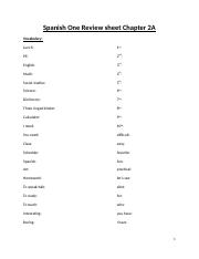 Spanish One Review sheet Chapter 2A.docx