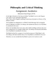 Assignment Aesthetics.docx