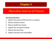 Chapter 05 Alternative Sources of Finance