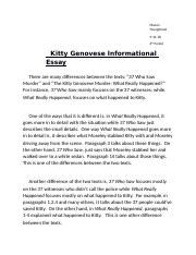 Kitty Genovese Informational Essay.docx