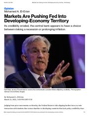 Markets Are Pushing Fed Into Developing-Economy Territory - Bloomberg.pdf