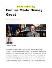 Failure Made Disney Great.docx