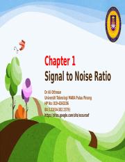Chapter 1 Signal to Noise Ratio.pptx