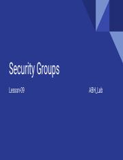 (Lesson-09) Security Groups.pdf