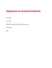 questions about school uniforms in debates