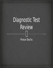 Diagnostic Test Review