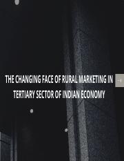 THE CHANGING FACE OF RURAL MARKETING IN TERTIARY SECTOR OF INDIAN ECONOMY.pdf
