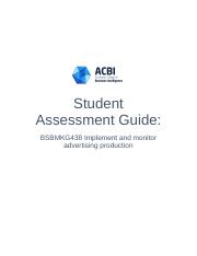 BSBMKG438 Student Assessment Guide (1).docx