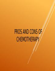 Pros and cons of chemotherapy presentation