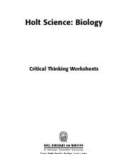 Chapte 1 Critical Thinking Worksheets
