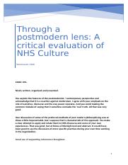 Critical Evaluation of NHS  Exemplar (2).docx