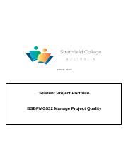 BSBPMG532 Student Project Portfolio.docx