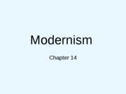 Modernism - Chapter 14