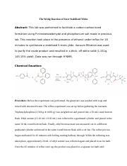 wittig reaction lab report discussion