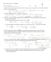 Physics- Exam review momentum