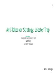 Anti-Takeover Strategy - Lobster Trap Defense (Anila 26954).pptx