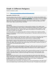 Death in Different Religions.docx