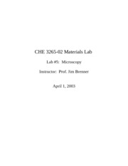 Sample Report for microscopy lab