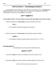 Unit 10, Sec 3 Notes & Practice_ Calculating pH and [H3O+].pdf