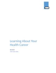 Learning About Your Health Career.docx