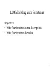 1.10 Modeling with Functions.pptx