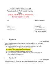 NUR 2115 Exam-2,(Latest 2020) Fundamentals of Professional Nursing.docx