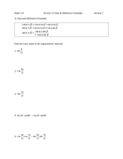 3.4 sum & difference formulas