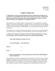 Chapter 2 Homework ECO 251-NT1