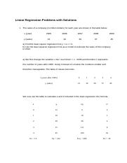 Linear Regression Problems & solutions .docx