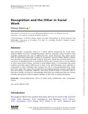 Recognition and the other in social work.pdf