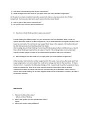How does critical thinking relate to peer assessment.docx