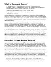 Understanding Design-educ 6306 lecture notes backward design.doc