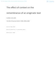 The effect of context on the remembrance of an enigmatic text.pdf
