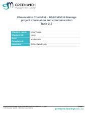 Observation Checklist Task 2.2 - BSBPMG516.docx