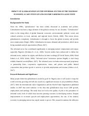 Research proposal (the impact of globalization on the informal sector of the Nigerian economy).docx