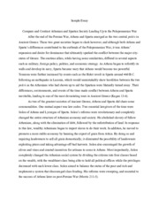 Athens and sparta research paper