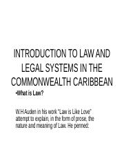 Lect. 1 Intro to Caribbena Law and legal systems.ppt