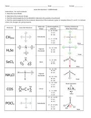 2. Lewis and Dot Structure and VSPER Theory Worksheet.docx