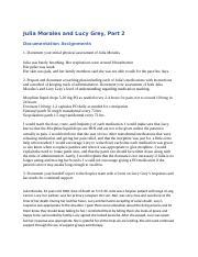 Julia and Lucy part 2 Documentation .docx