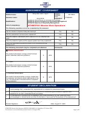 SITXMGT001 Assessment 1 - Written Assessment.pdf