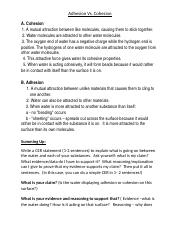 Adhesion-Cohesion Student Notes updates.docx