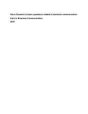 Answers to basic questions about Business Communication.pdf